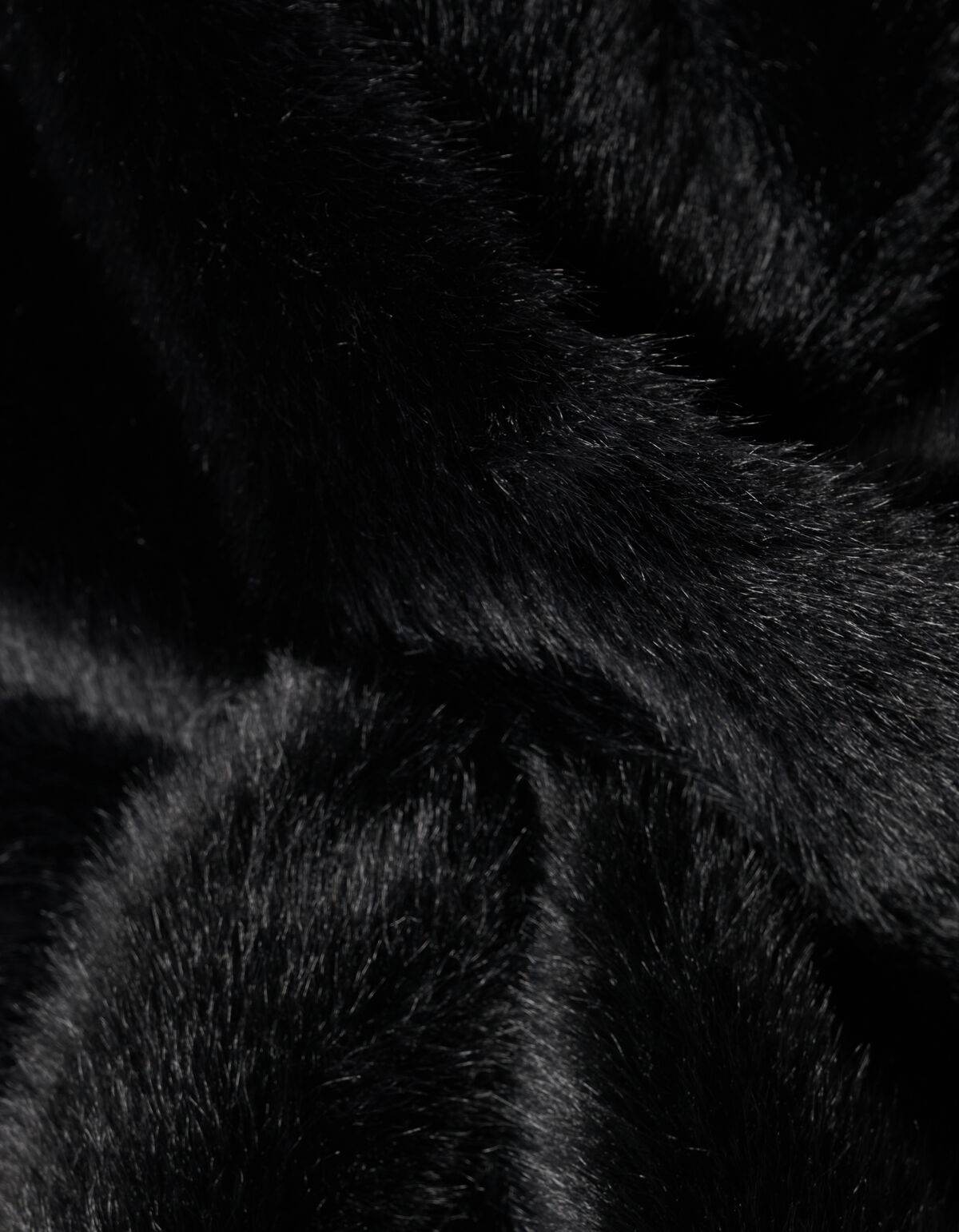 Faux Fur Triangle Schal Schwarz SHOEBY ACCESSOIRES
