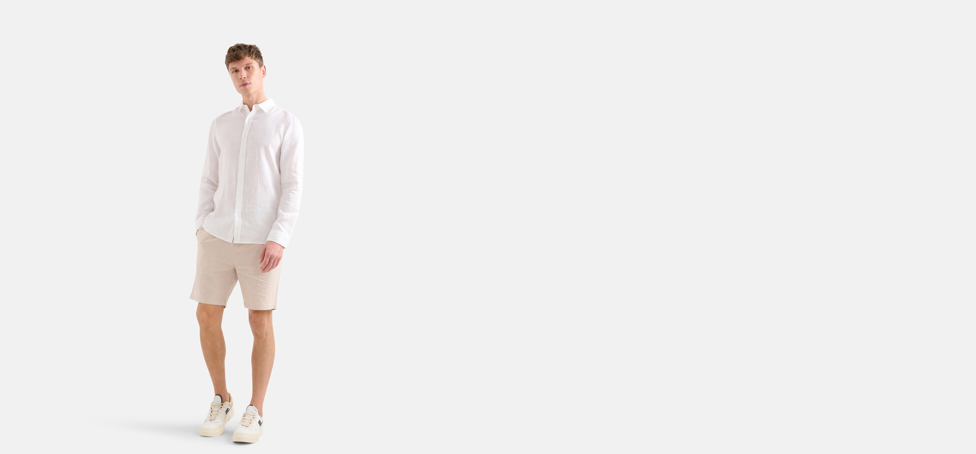 Leinen Short Beige SHOEBY MEN