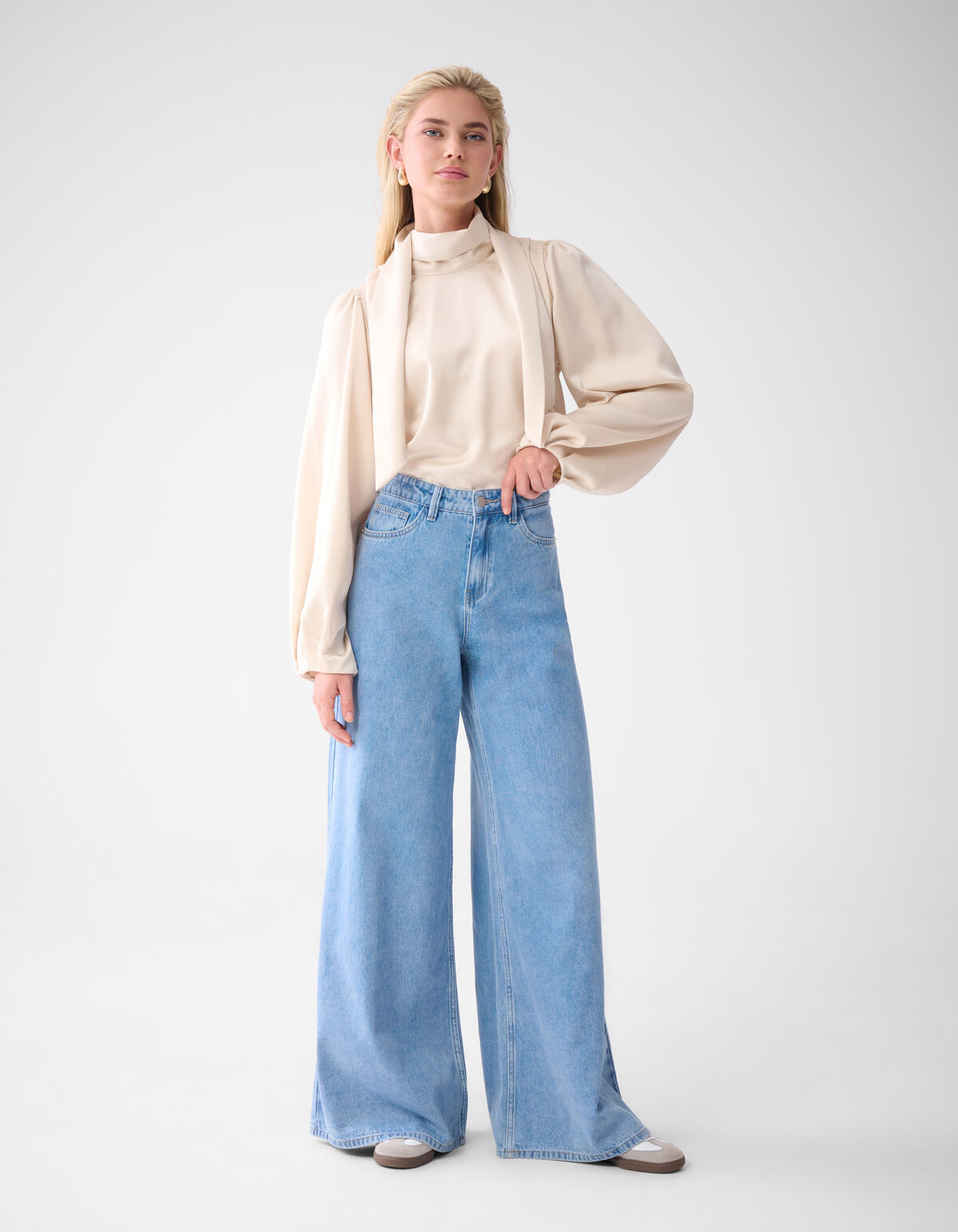 Ultra Wide Leg Fit Jeans Blau von Lonneke SHOEBY WOMEN