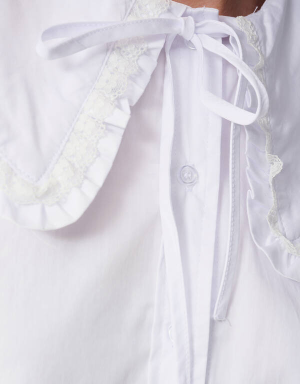 Bluse mit gro&szlig;em Kragen Wei&szlig; SHOEBY WOMEN