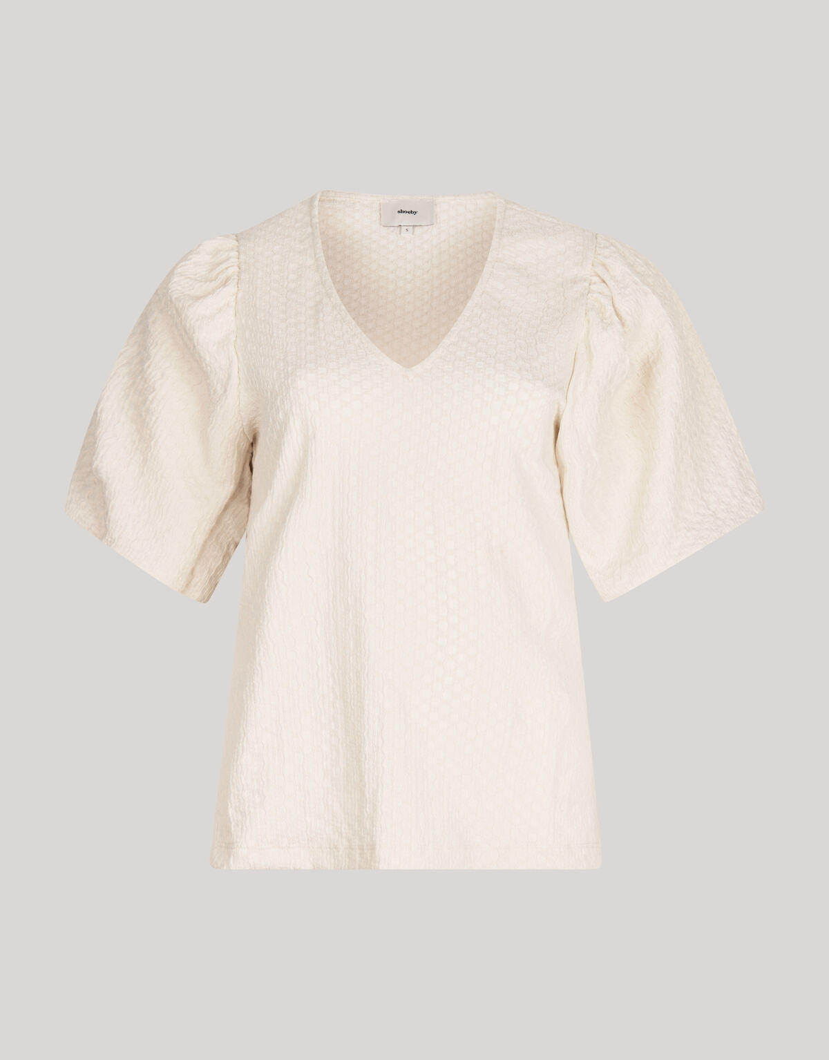 Crinkle-T-Shirt Off White SHOEBY WOMEN