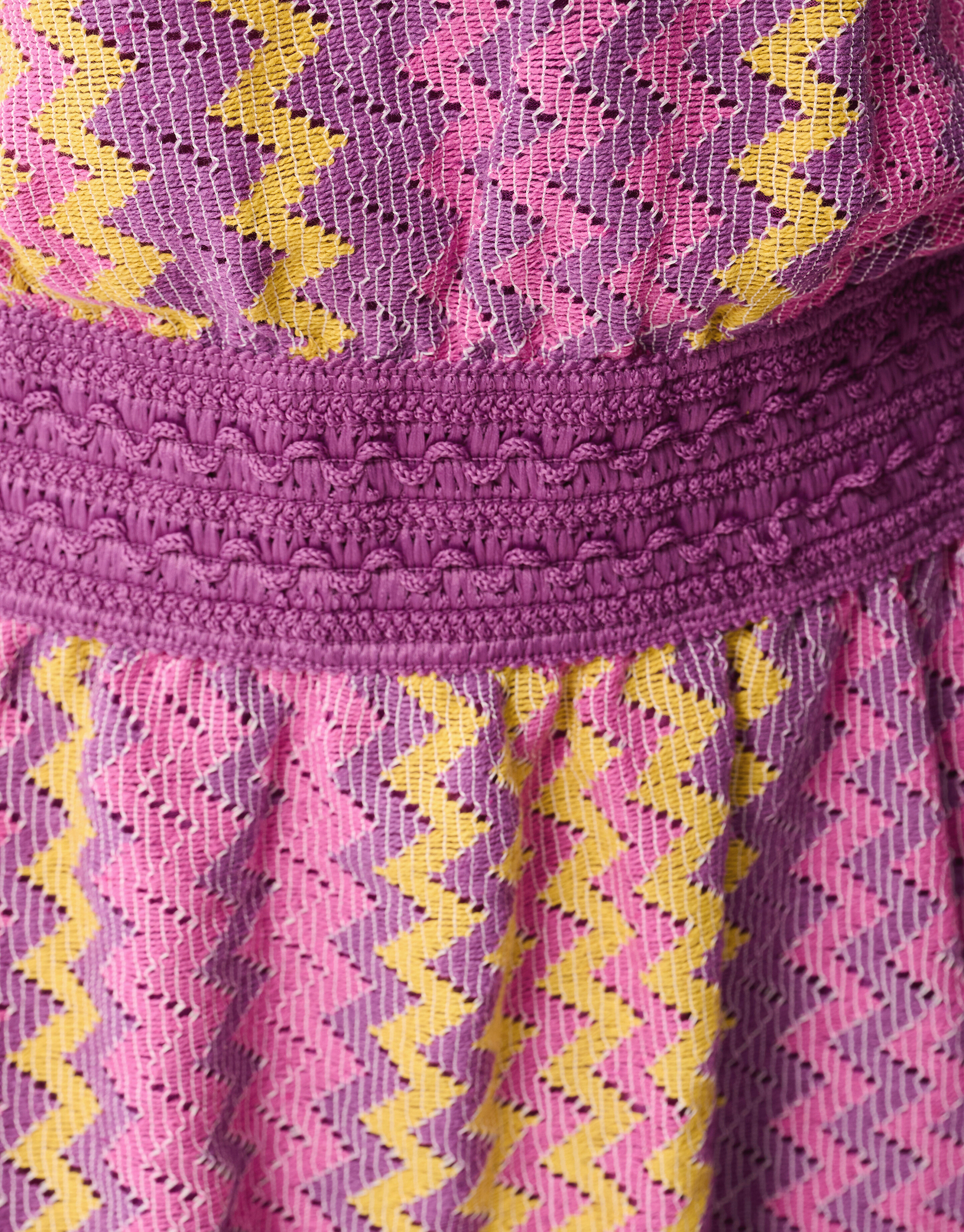 Zickzack gehäkeltes Kleid Rosa SHOEBY GIRLS