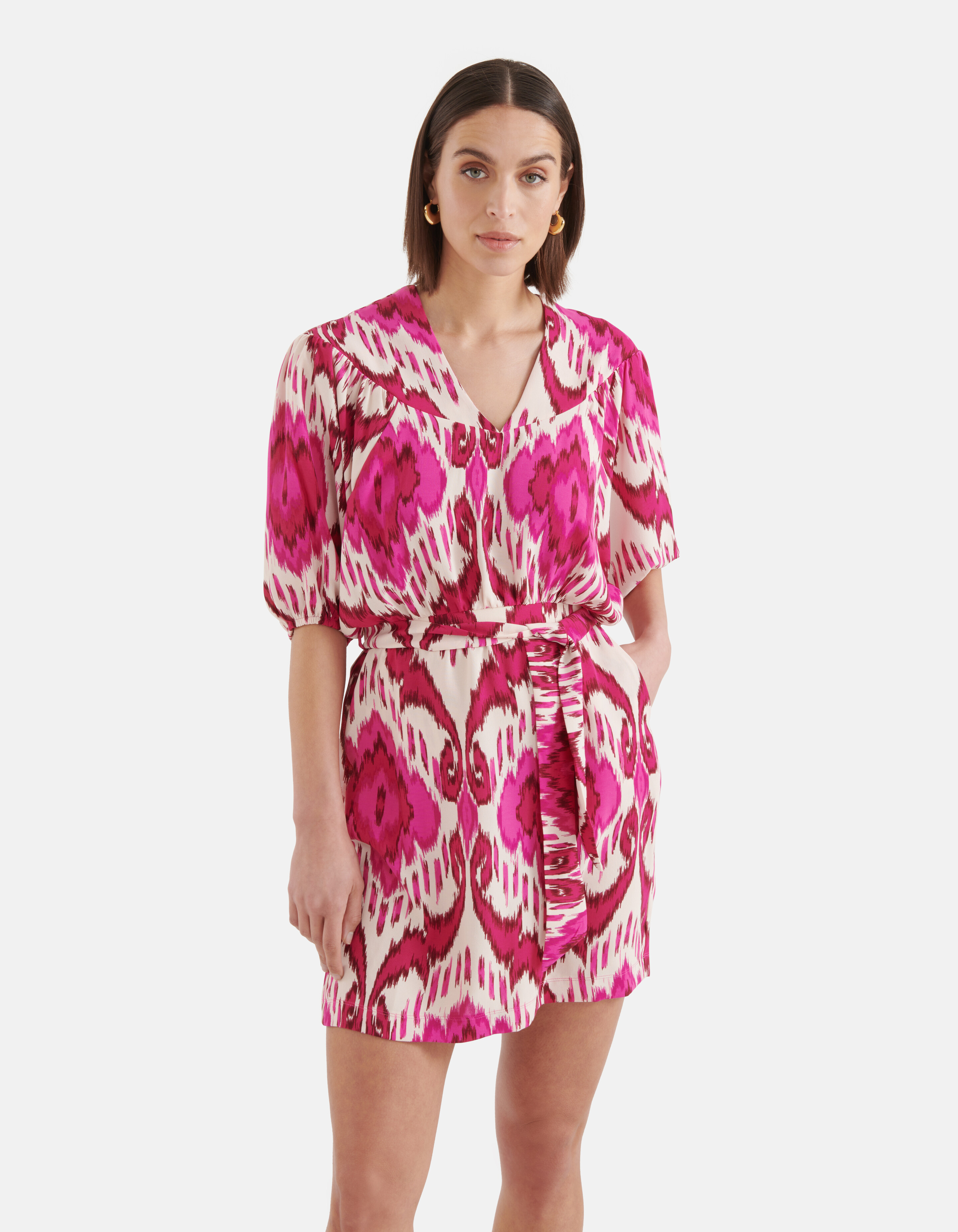 Graphic Print Kleid Rosa SHOEBY WOMEN