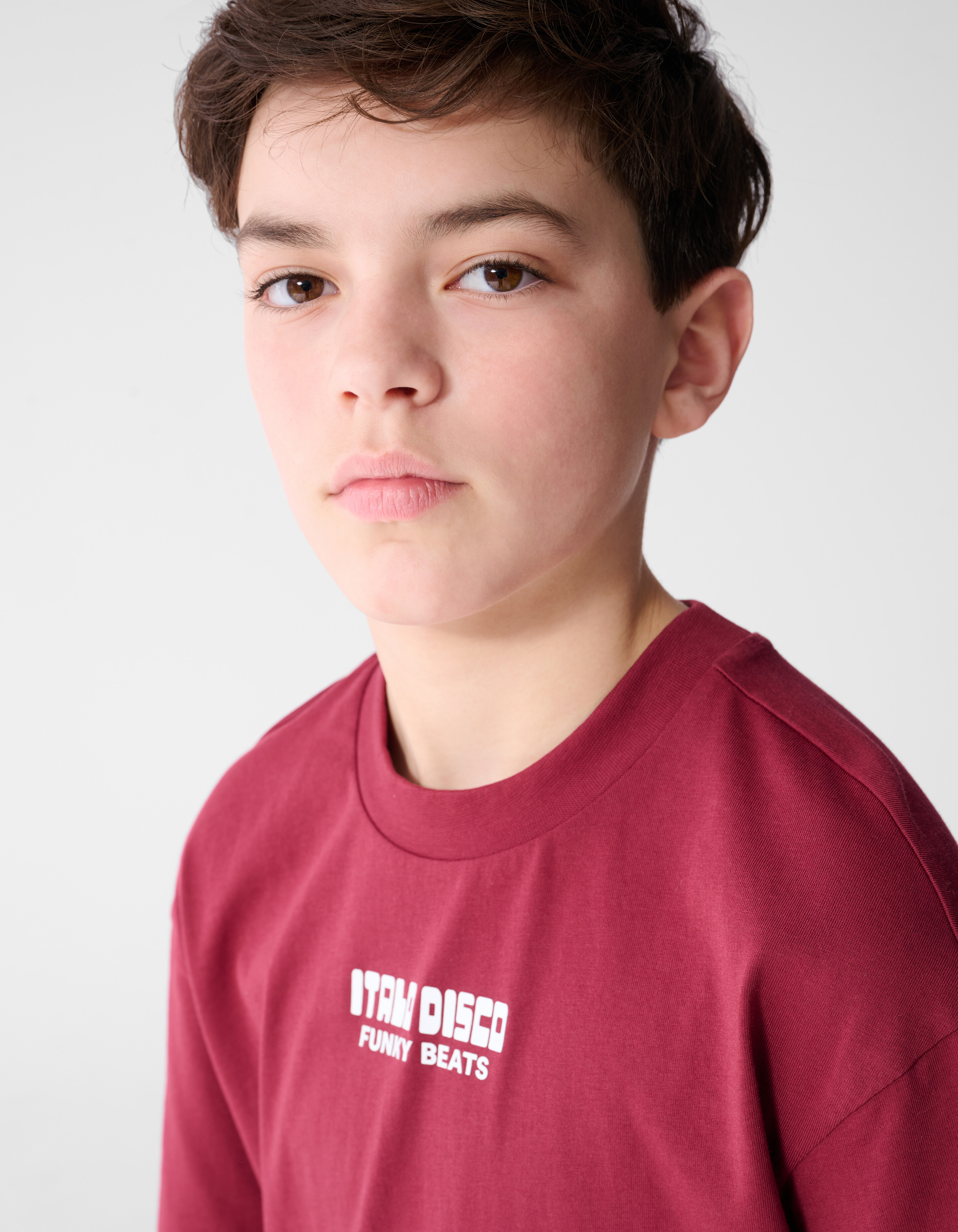 Disco Artwork T-Shirt Dunkelrot SHOEBY BOYS