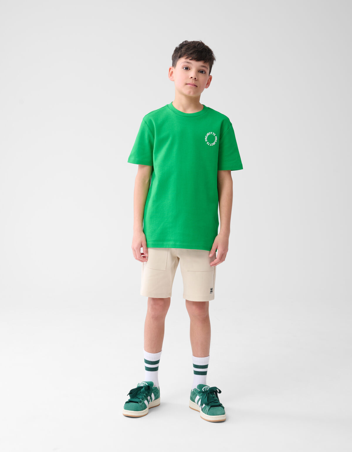 Text-T-Shirt Grün SHOEBY BOYS