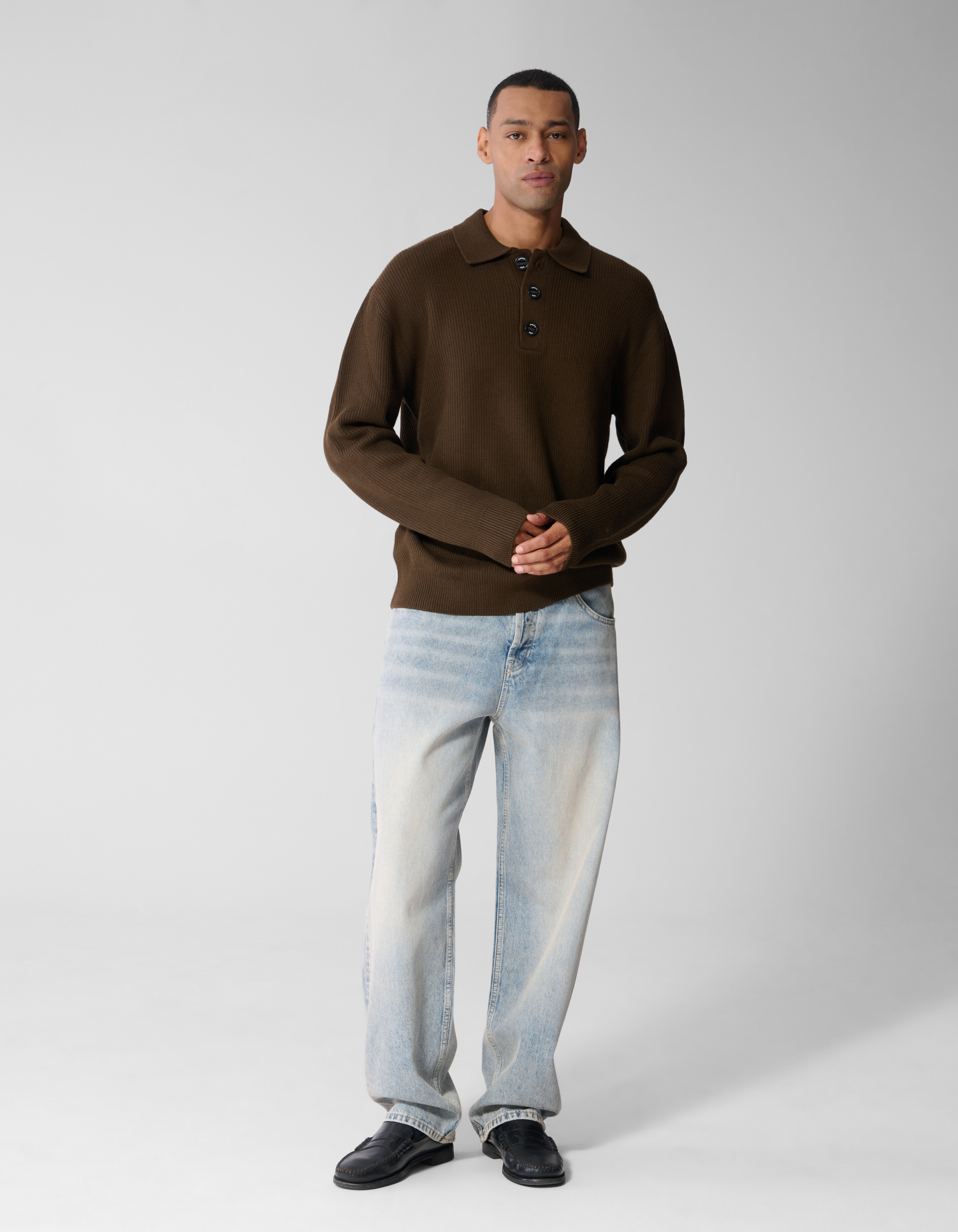 Heavy Strickpolo Braun SHOEBY MEN