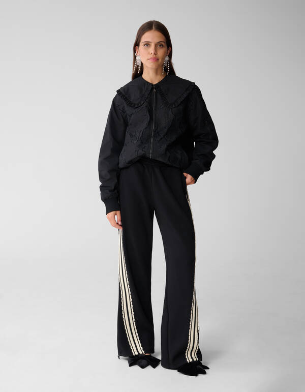 Übergroße große Kragen Bomber Schwarz SHOEBY WOMEN