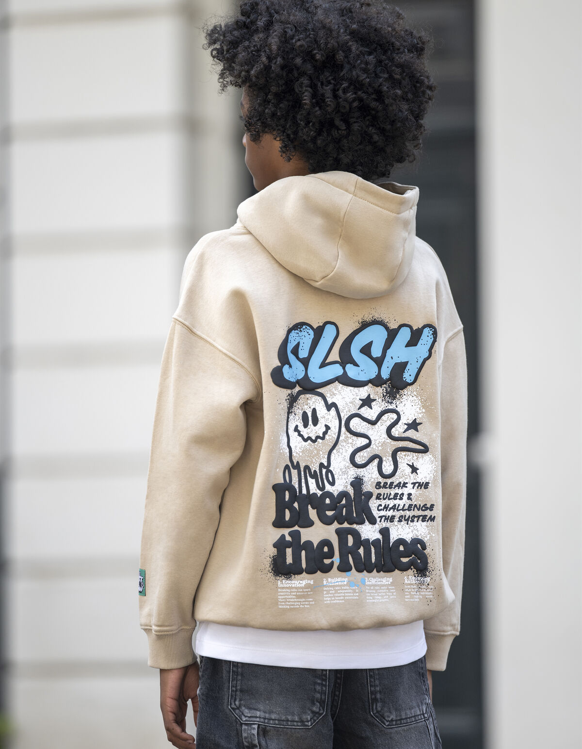 Regelbrecher Kunstwerk Kapuzenpullover Beige SHOEBY BOYS