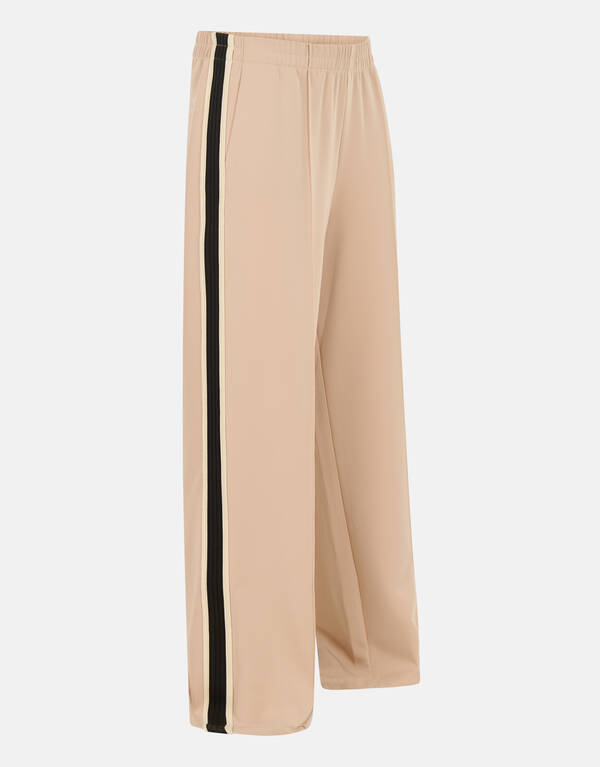 Sporty Wide Leg Broek Beige SHOEBY WOMEN