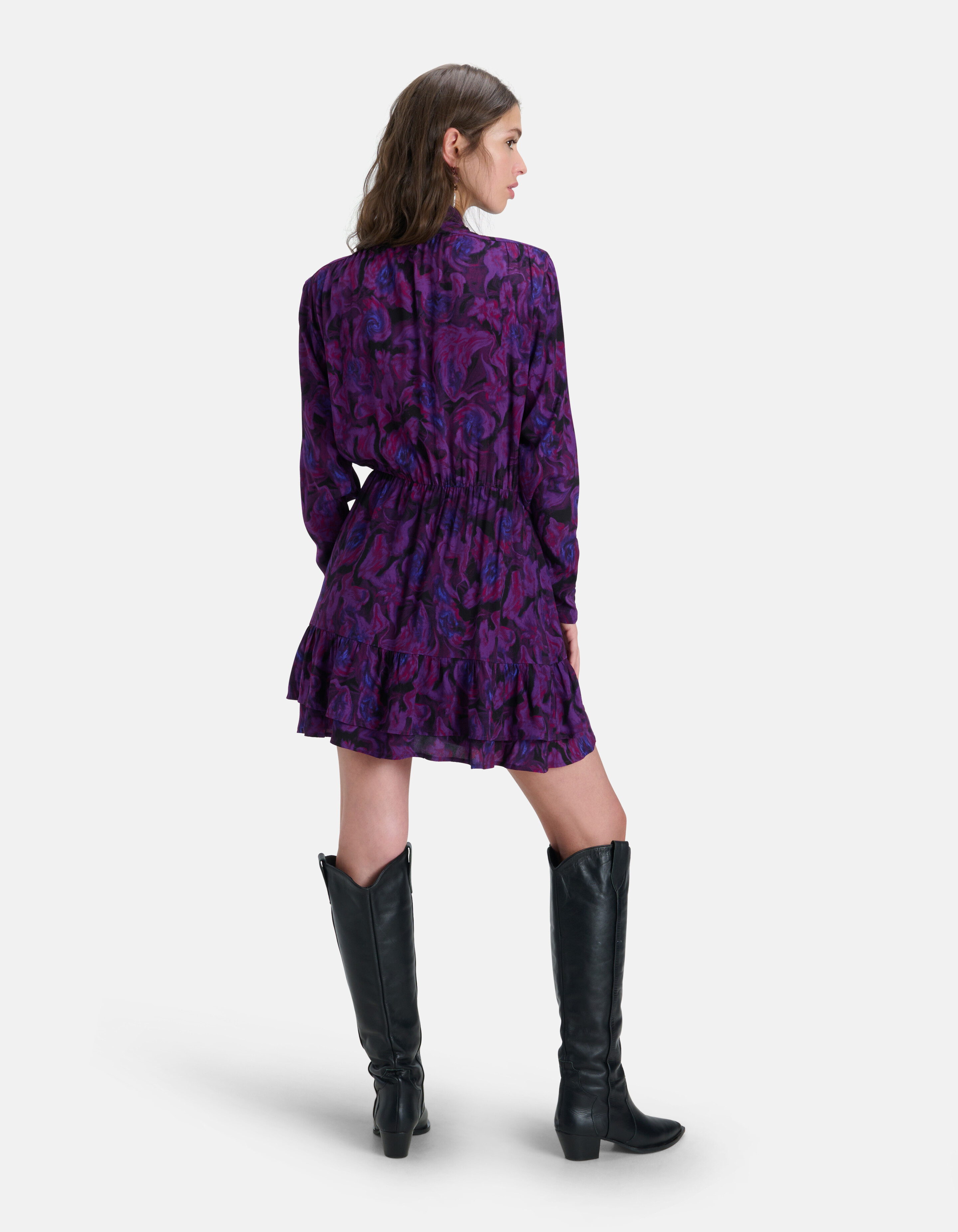 Schleifen-Kleid mit Blumendruck Lila SHOEBY WOMEN