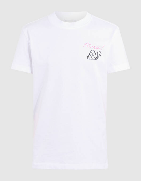 Paris Artwork T-shirt Weiß SHOEBY GIRLS