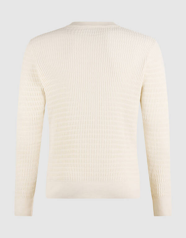 Strukturpullover gebrochenes Weiß SHOEBY MEN