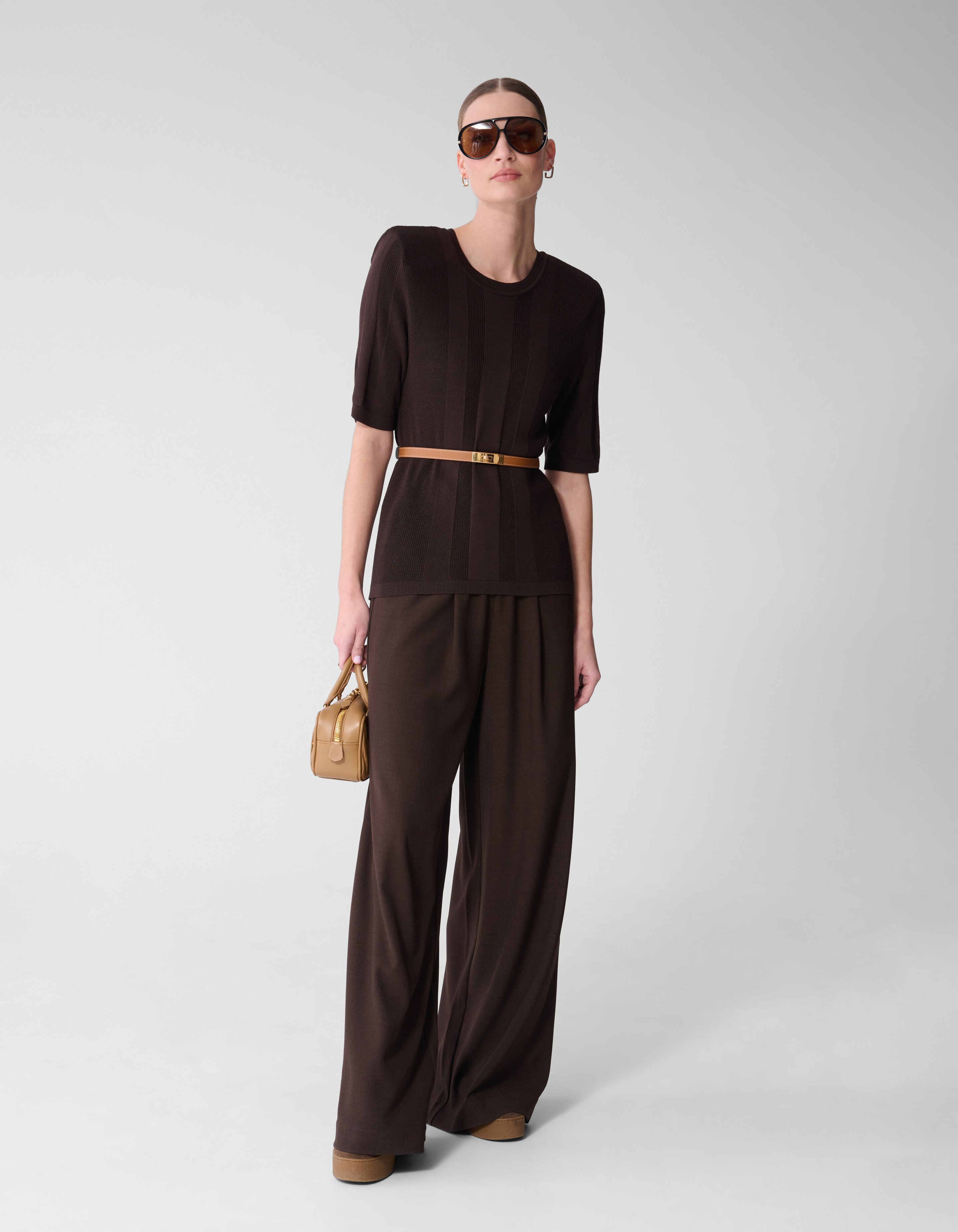 Gestricktes Rippentop Dunkelbraun von Mieke SHOEBY WOMEN