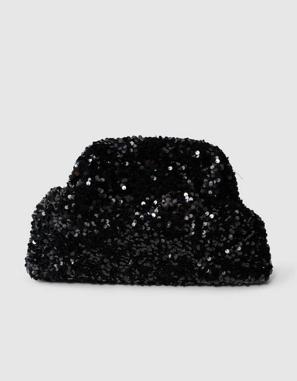 Sequin Clutch Schwarz SHOEBY ACCESSOIRES