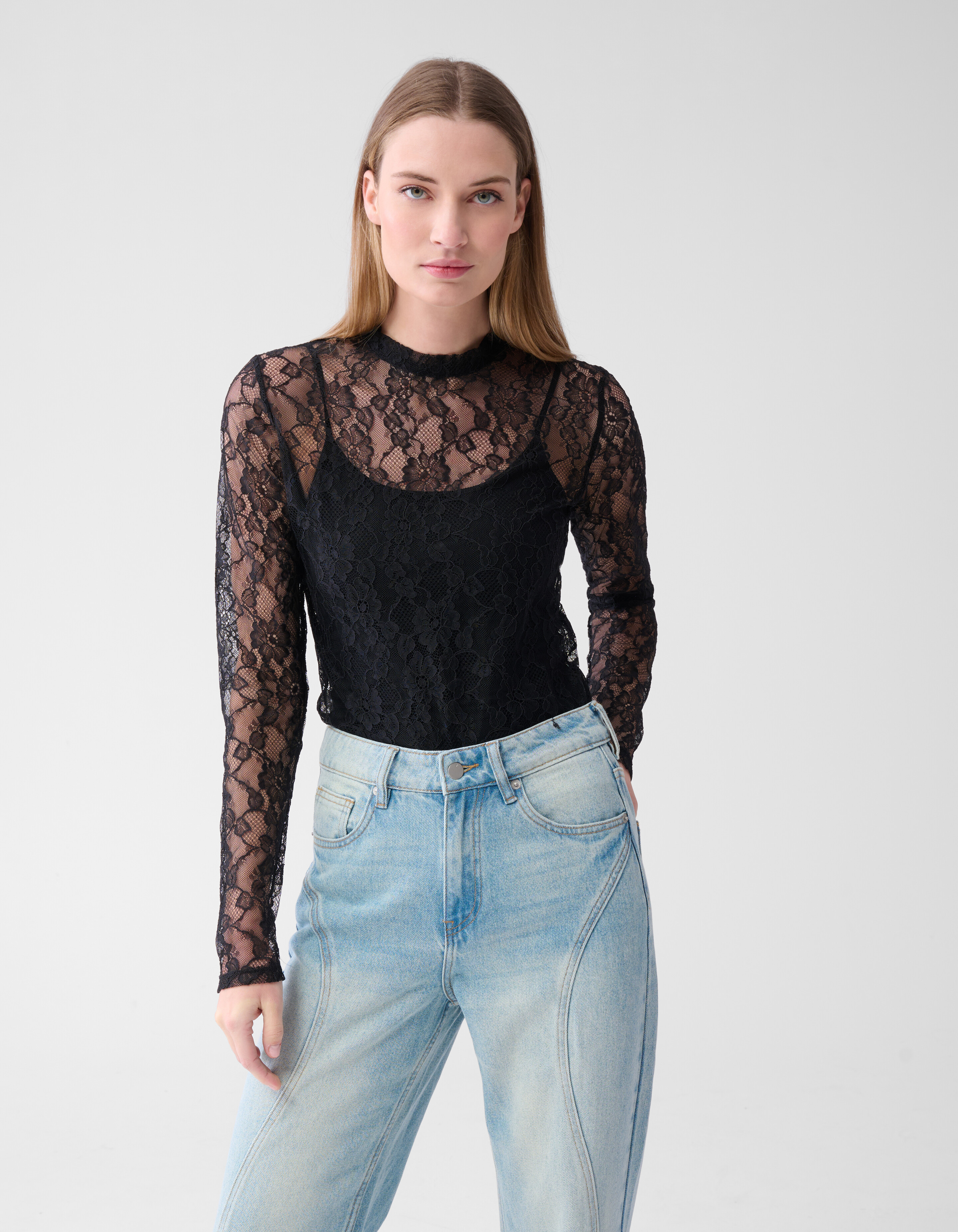 Spitzen-Top Schwarz SHOEBY WOMEN