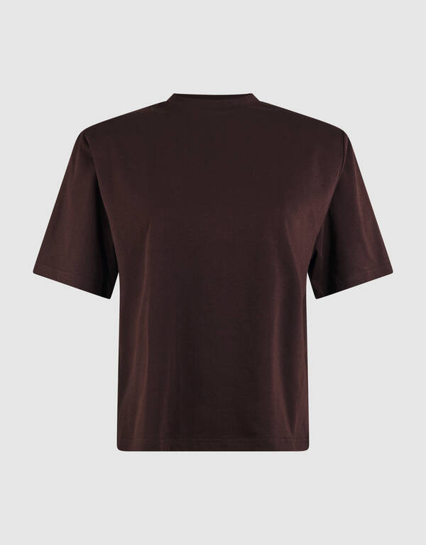 Gepolstertes T-Shirt Dunkelbraun SHOEBY WOMEN