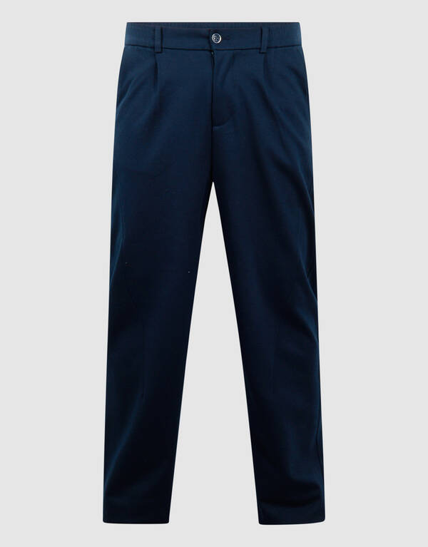 Faltenhose in regul&auml;rer Passform, dunkelblau SHOEBY MEN