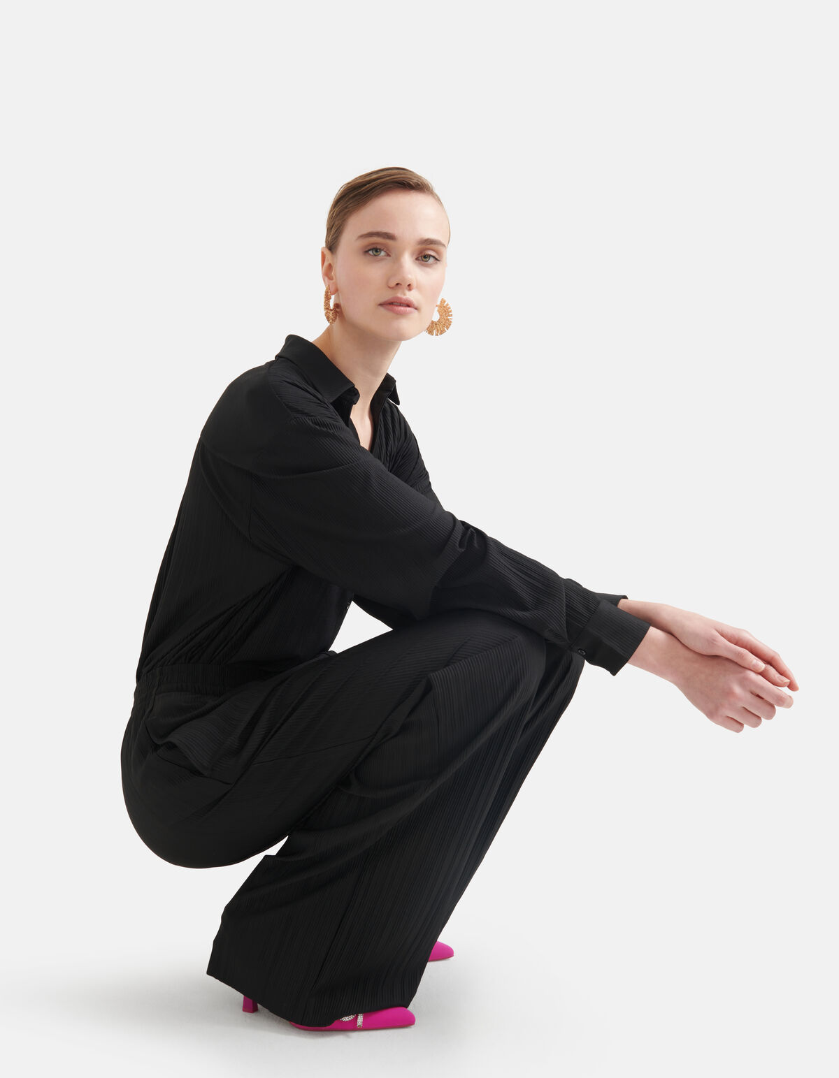 Crinkle-Hose Schwarz SHOEBY WOMEN