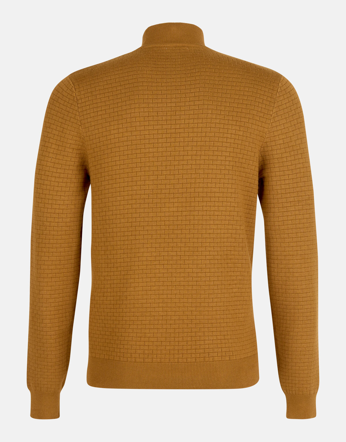 Rollkragenpullover mit Blockmuster Braun SHOEBY MEN