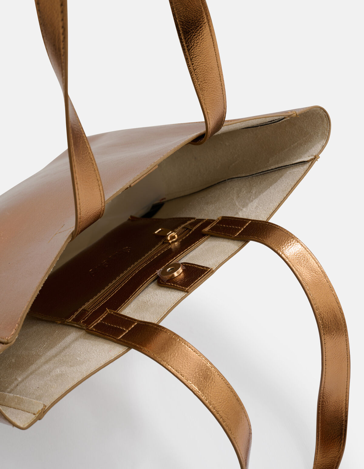 Metallic Shopper Tasche Bronze SHOEBY ACCESSOIRES