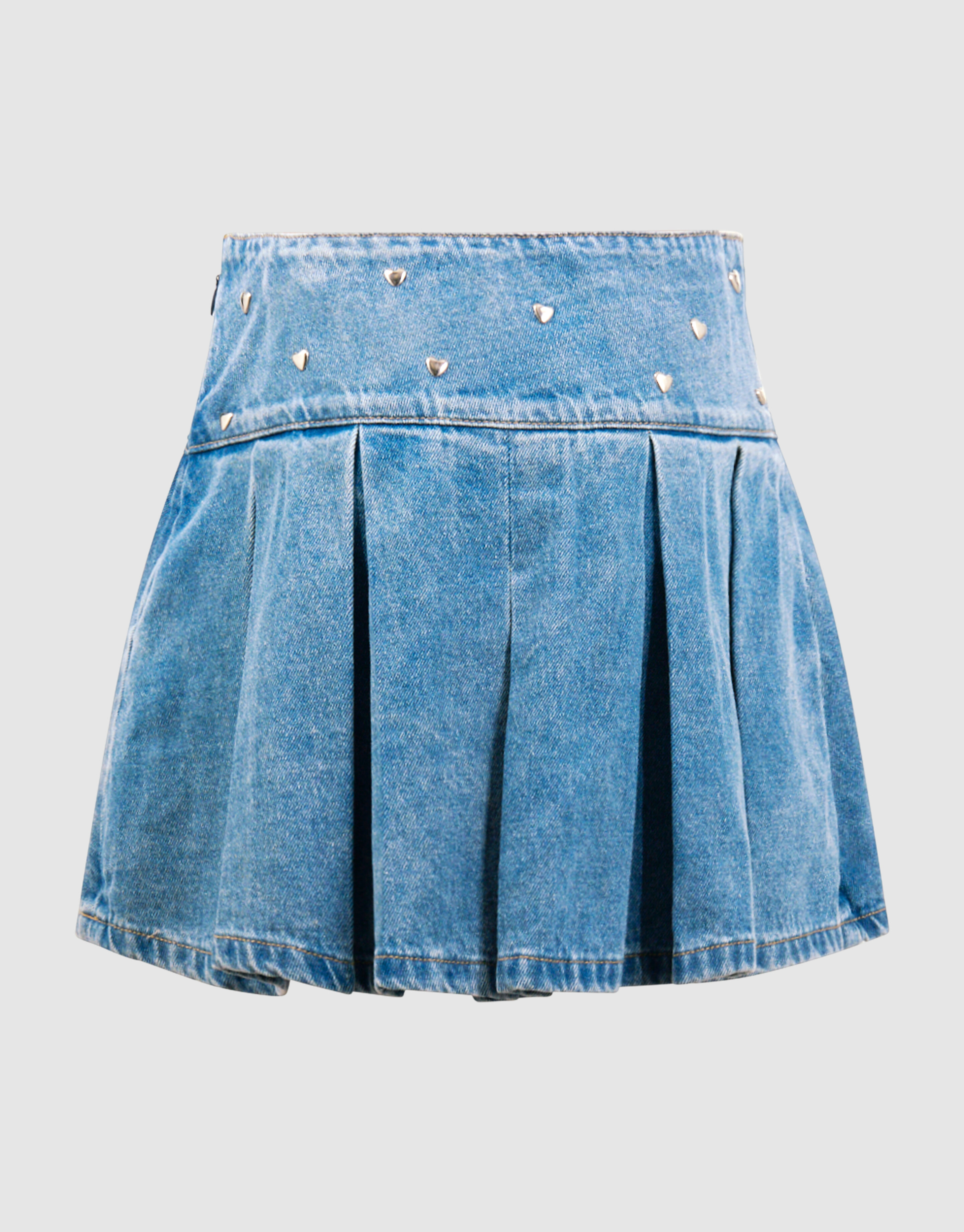 Denim Stud Minirock Blau SHOEBY GIRLS