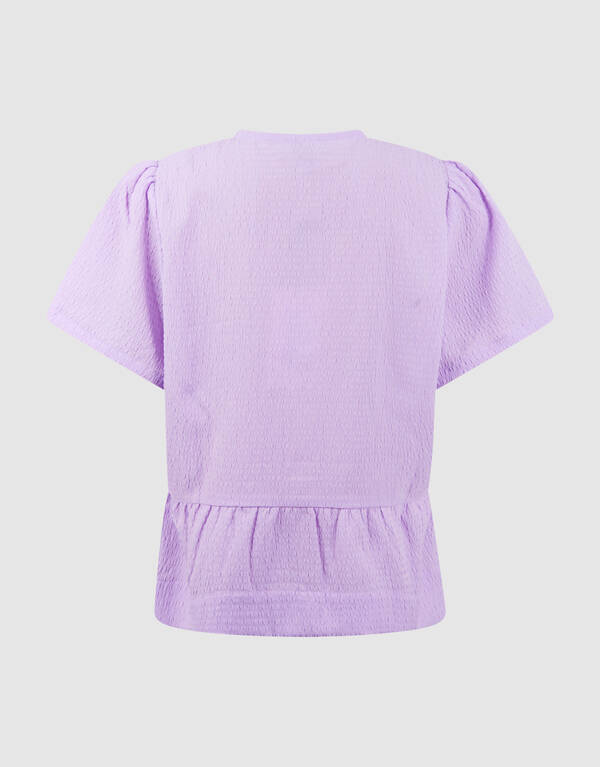 Schleifenstreifen-Bluse Helllila SHOEBY GIRLS