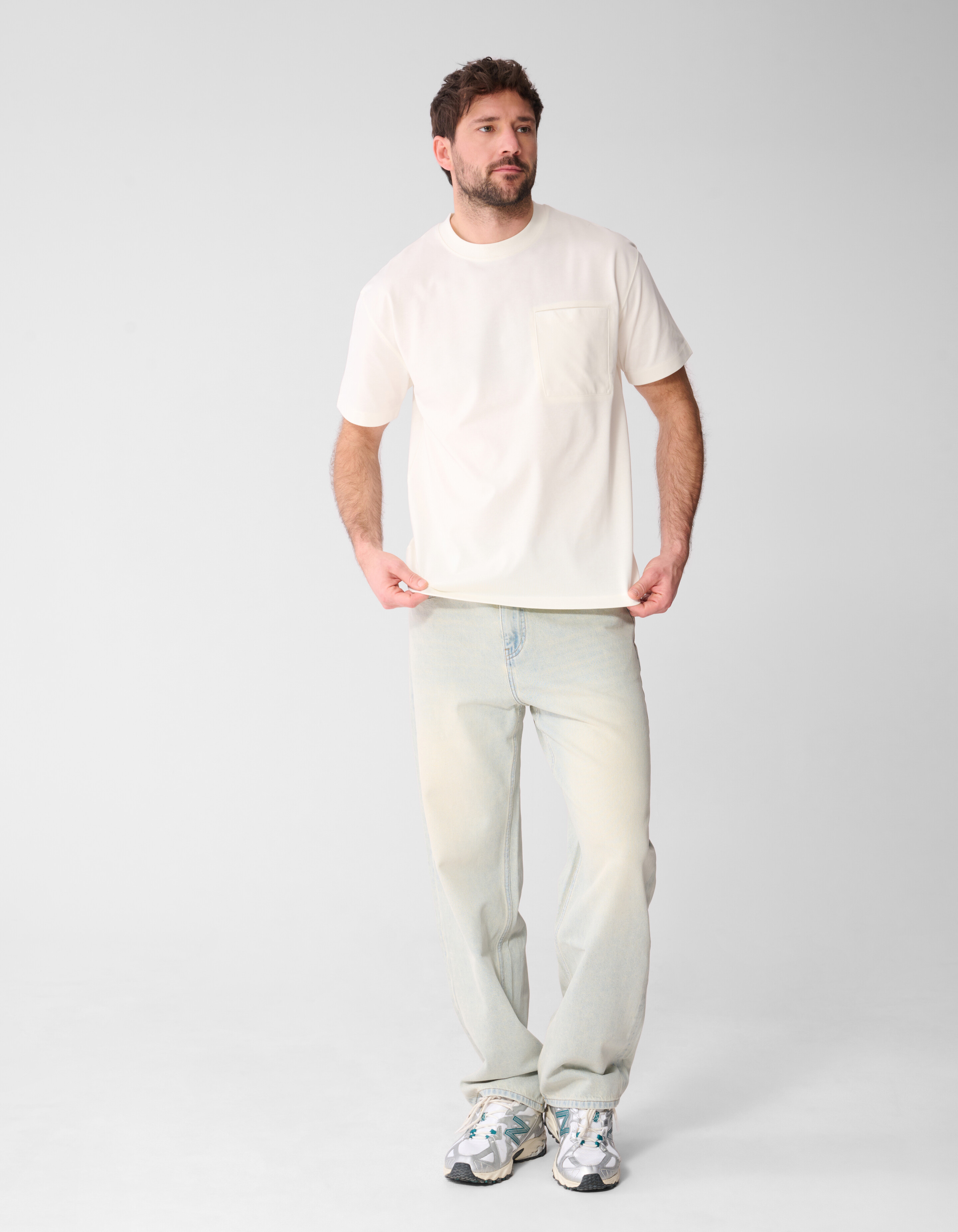 Baggy Fit Jeans Gebleicht L34 SHOEBY MEN