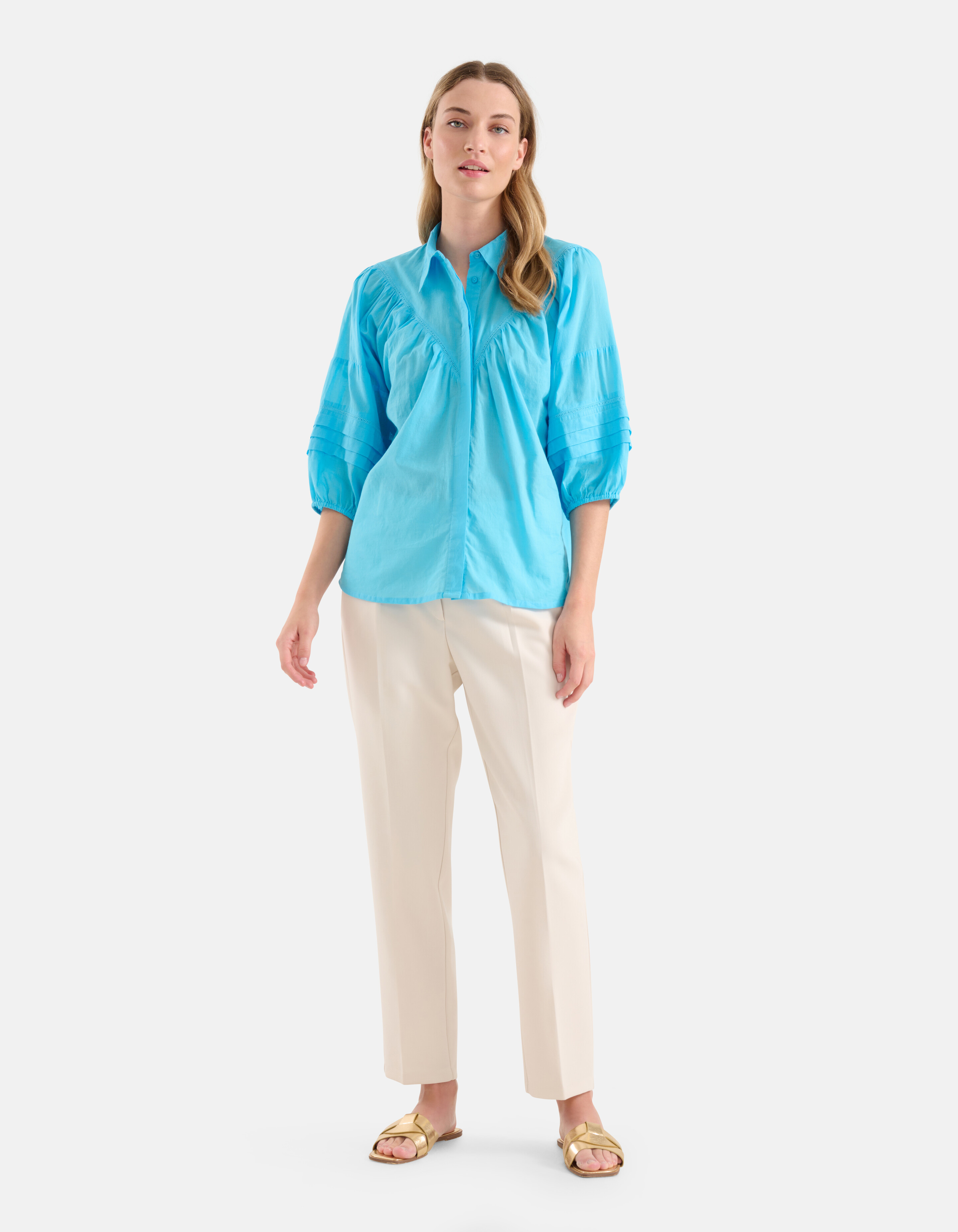 Voile Bluse Hellblau SHOEBY WOMEN