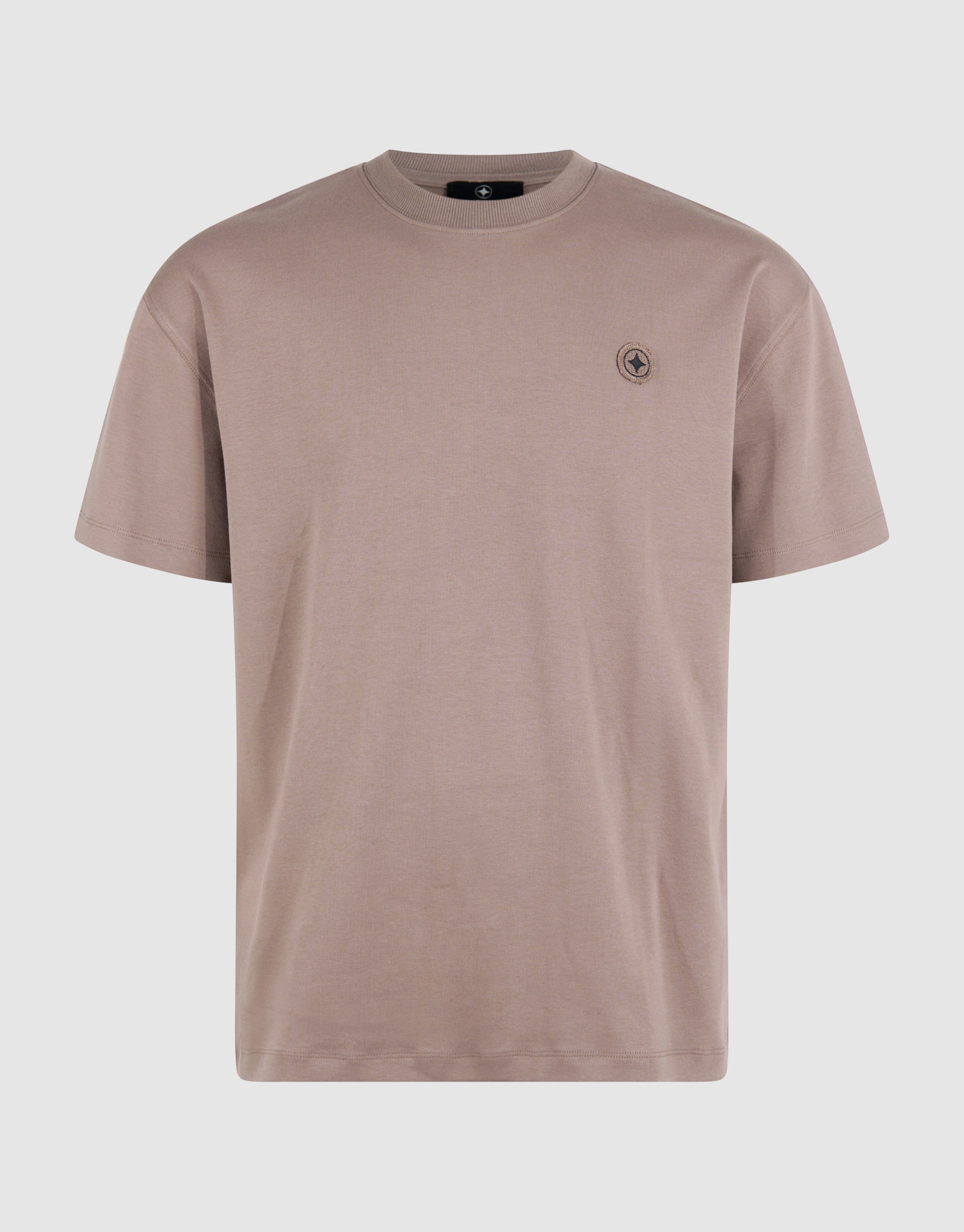 Stickabzeichen T-Shirt Hellbraun SHOEBY MEN