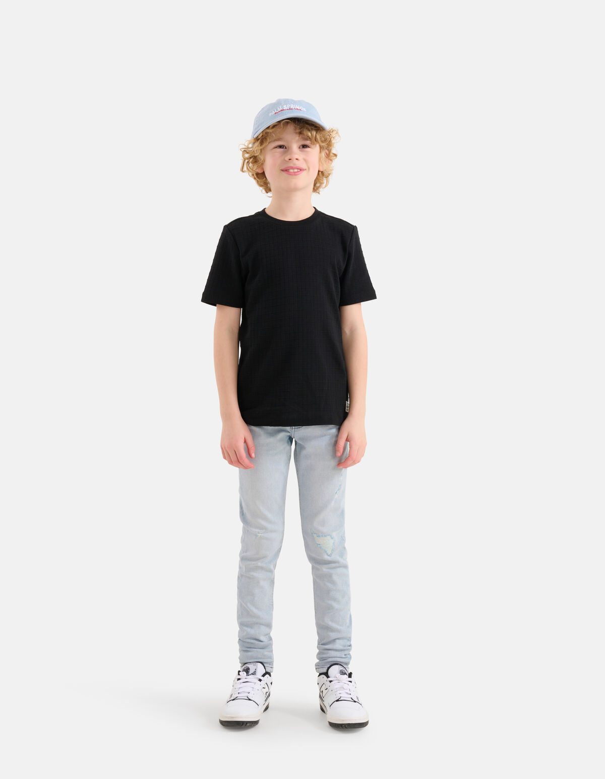 Structuur T-shirt Zwart SHOEBY BOYS