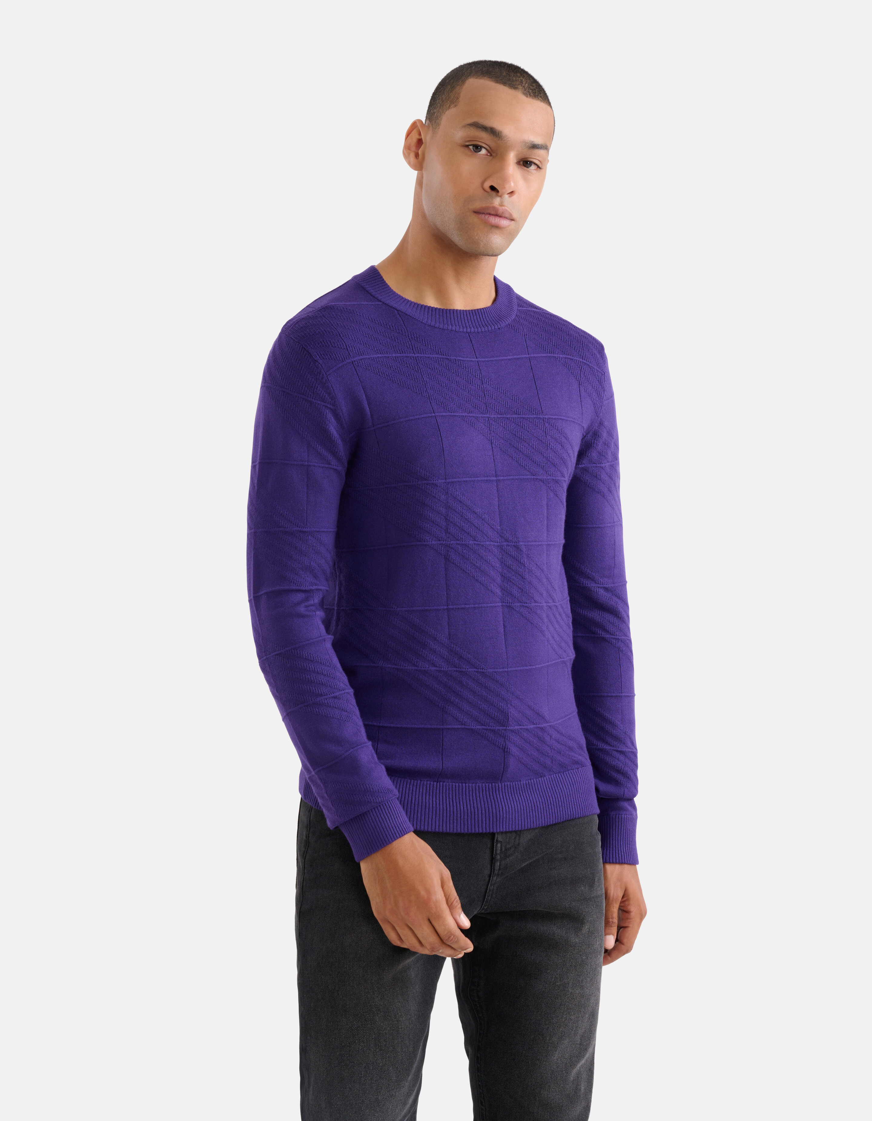 Diagonaler Pullover Lila SHOEBY MEN