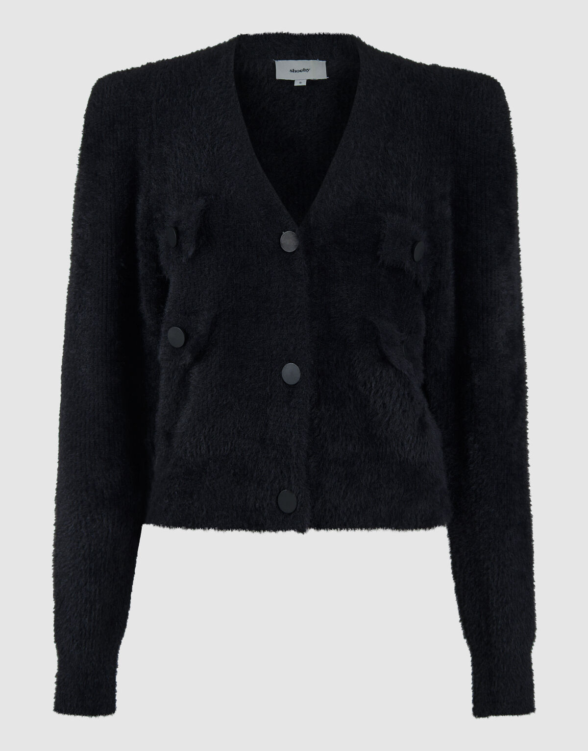 Taschen-Strickjacke Schwarz SHOEBY WOMEN