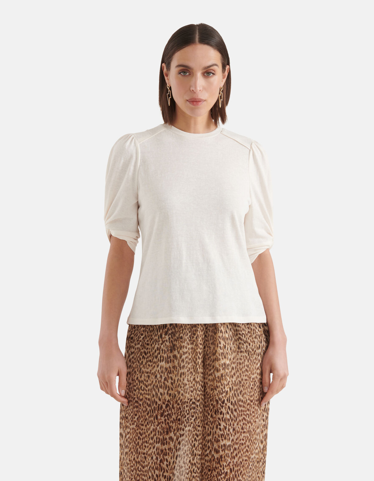 Knoten-T-Shirt Off White SHOEBY WOMEN