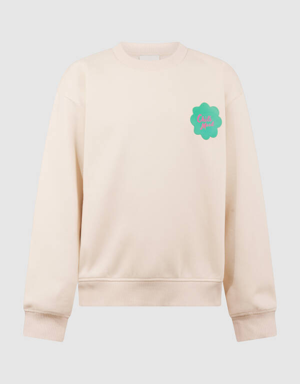 Peper Artwork Pullover Gebrochen Weiß SHOEBY GIRLS