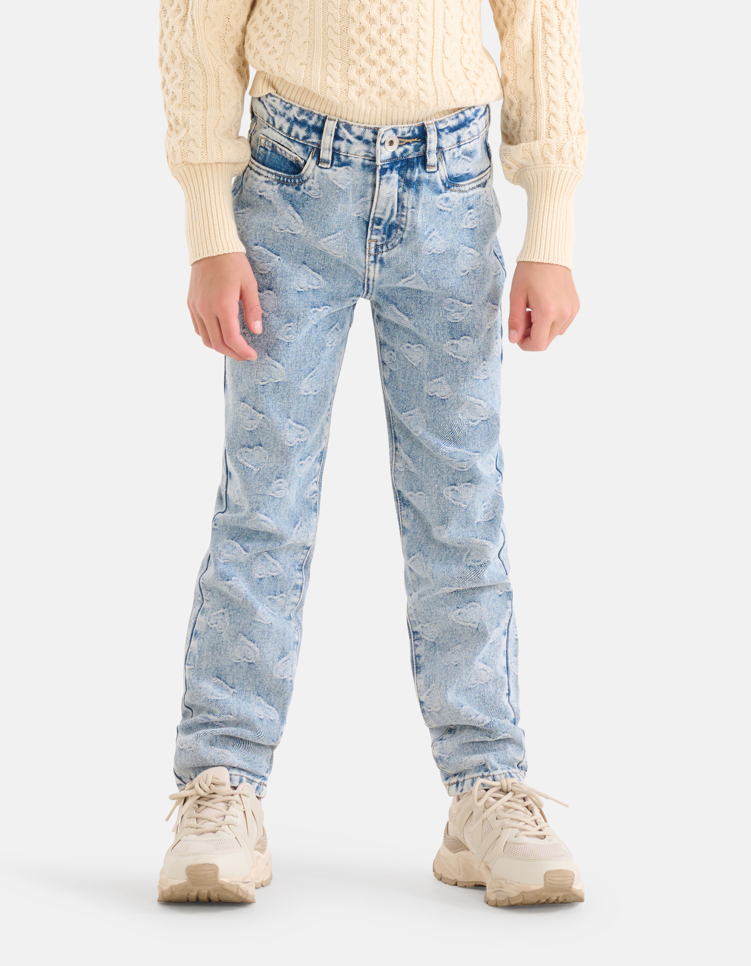 Jacquard Tapered Jeans Bleached SHOEBY GIRLS