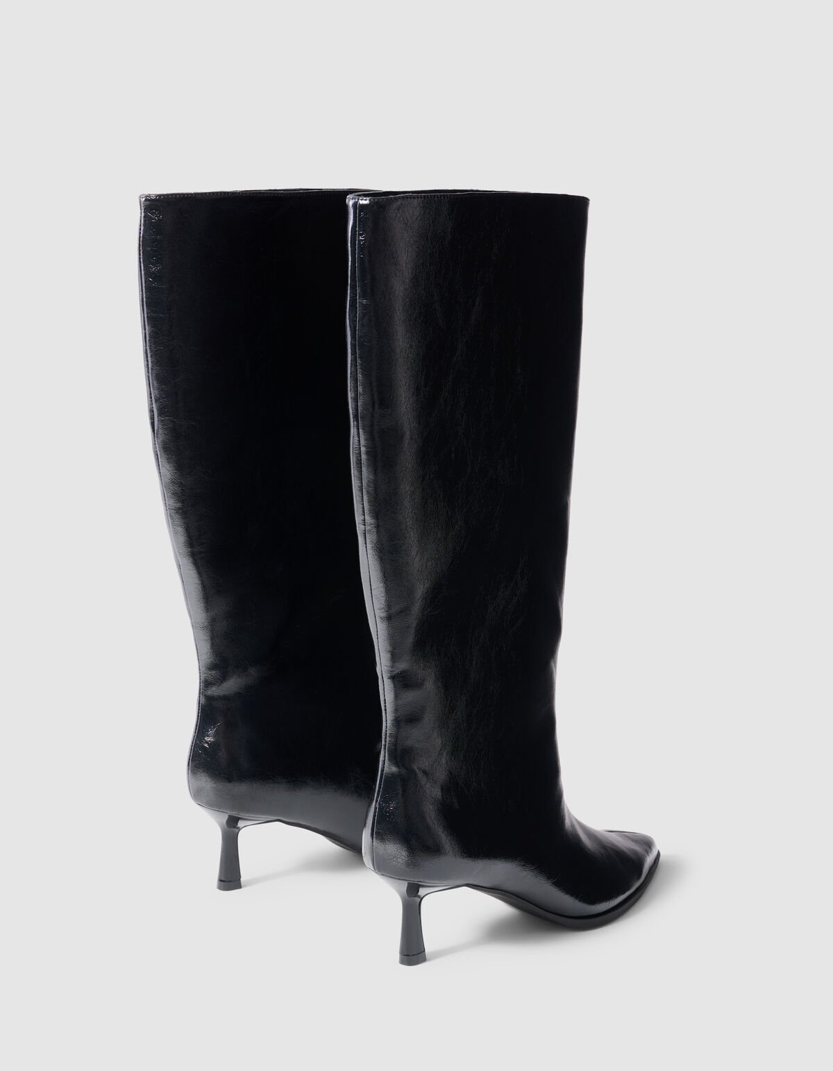 Schwarze, hohe Gl&auml;nzende Stiefel SHOEBY SHOES
