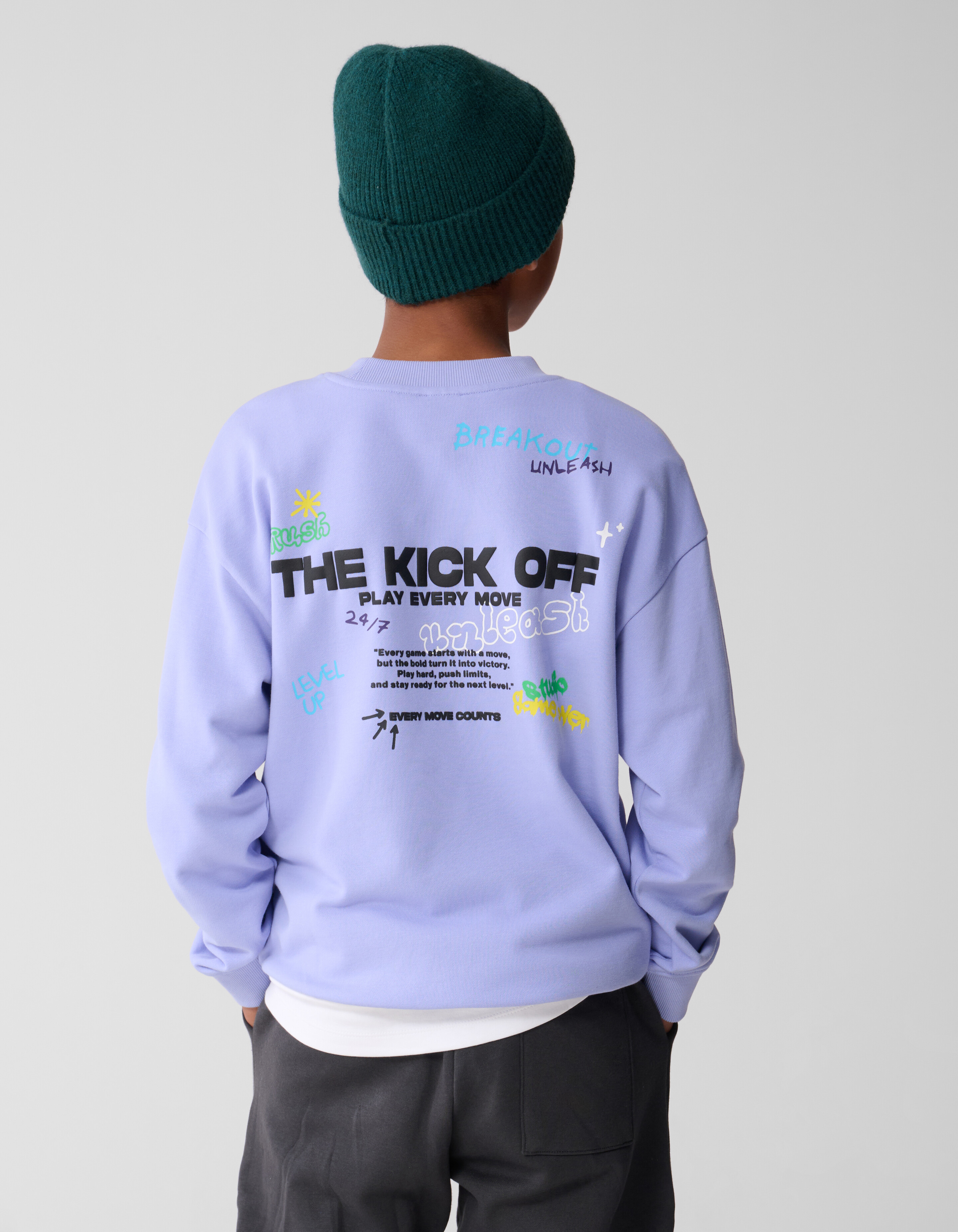 Kick Off Artwork Pullover Helllila SHOEBY BOYS