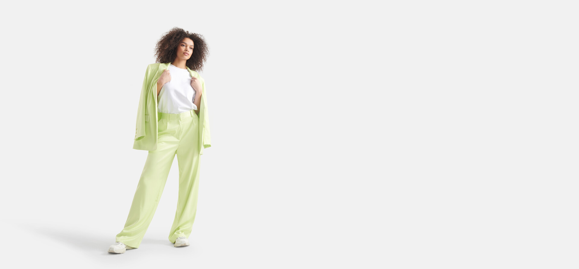 Satinhose Lindgrün SHOEBY WOMEN