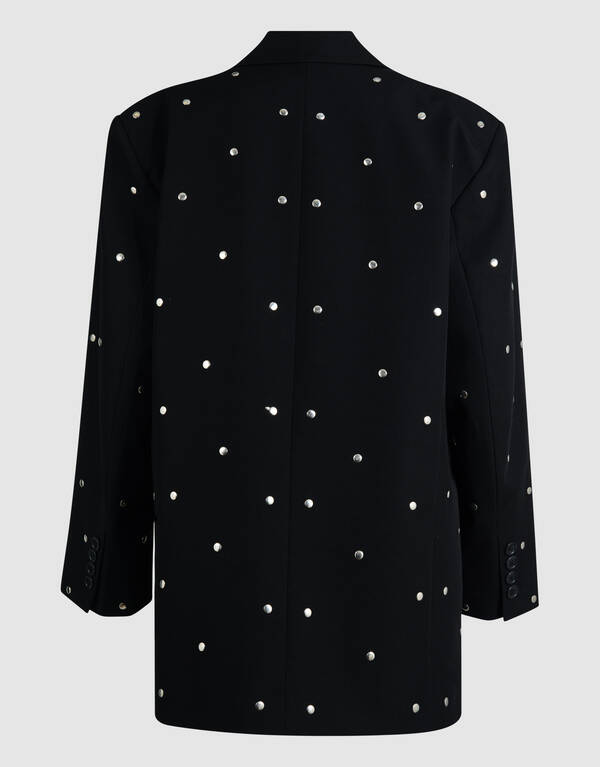 Oversized-Blazer mit Nieten Schwarz SHOEBY WOMEN
