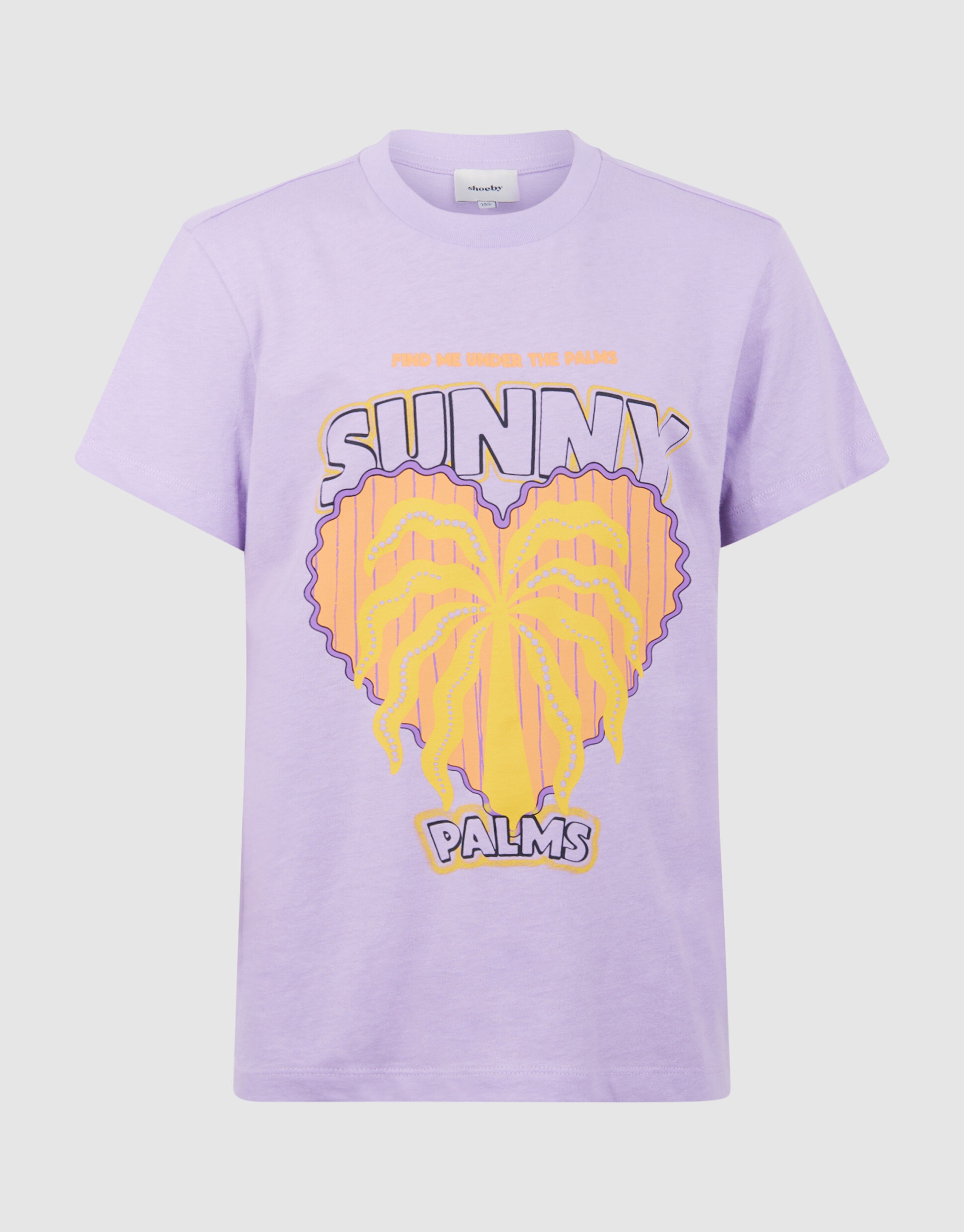 Sunny Palms Artwork T-Shirt Helllila SHOEBY GIRLS