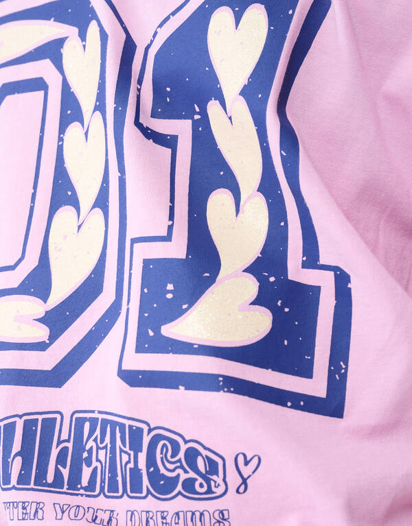 T-Shirt mit Sportmotiv in Pink SHOEBY GIRLS