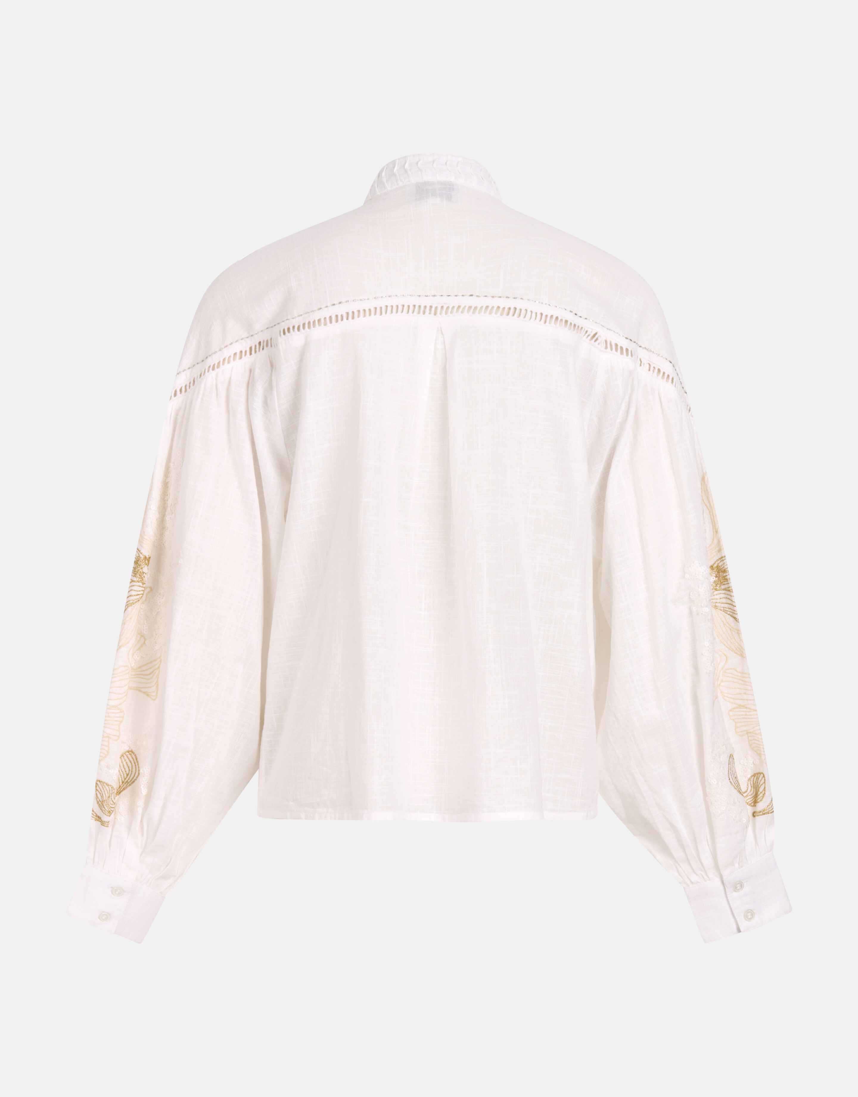 Bluse mit Stickerei und Pailletten Off White SHOEBY WOMEN