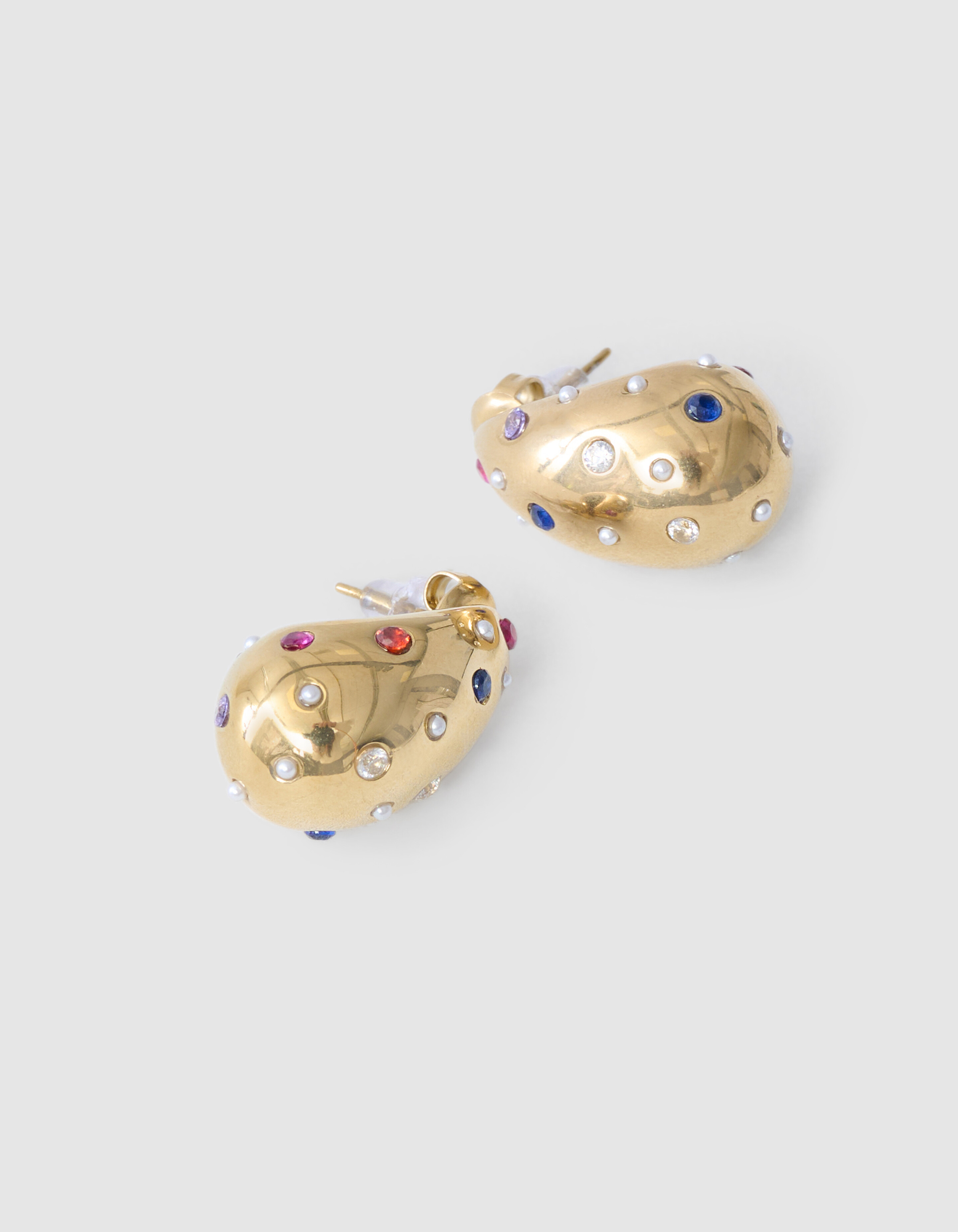 Strass-Tropfen-Ohrringe Gold SHOEBY ACCESSOIRES
