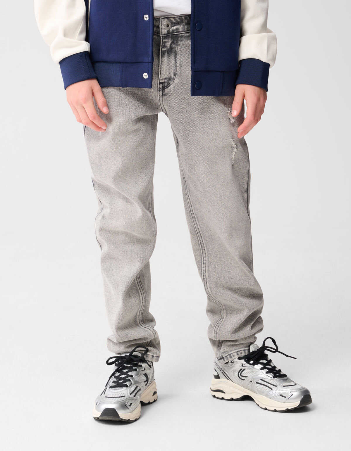 Straight-Fit-Jeans Grau SHOEBY BOYS