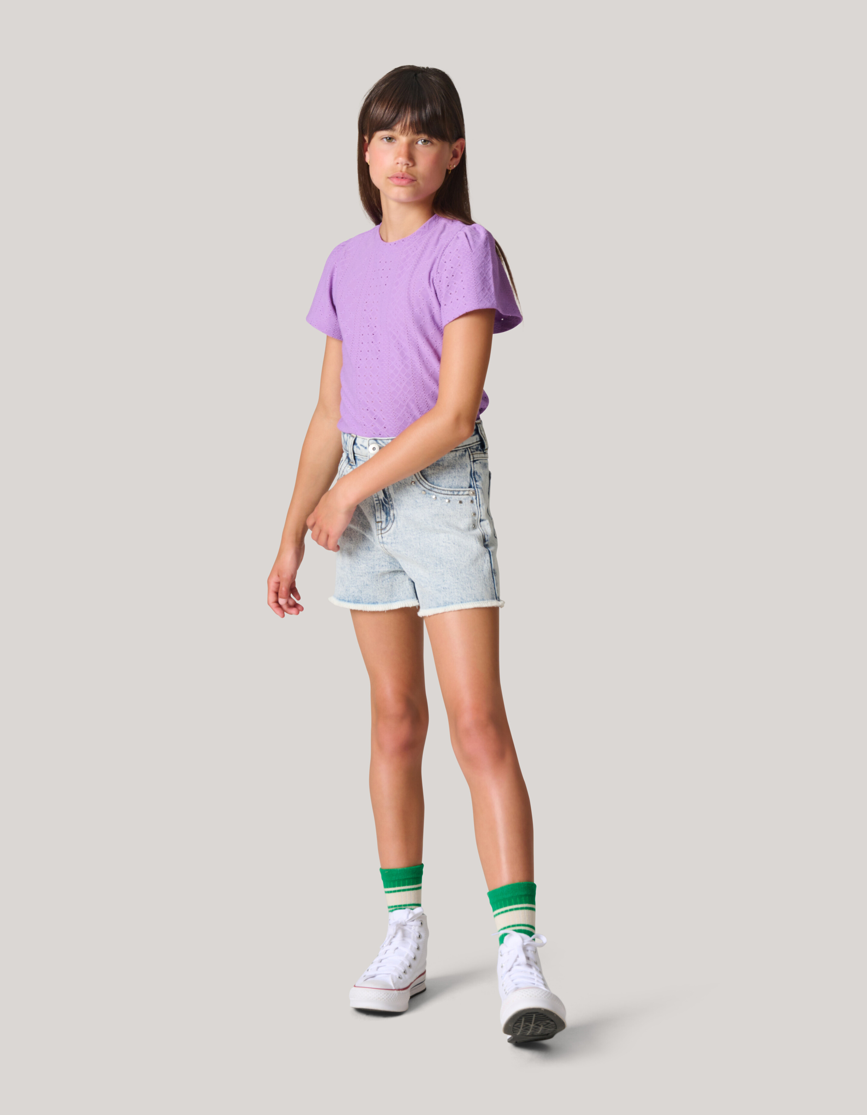 Ajour Top Hellviolett SHOEBY GIRLS
