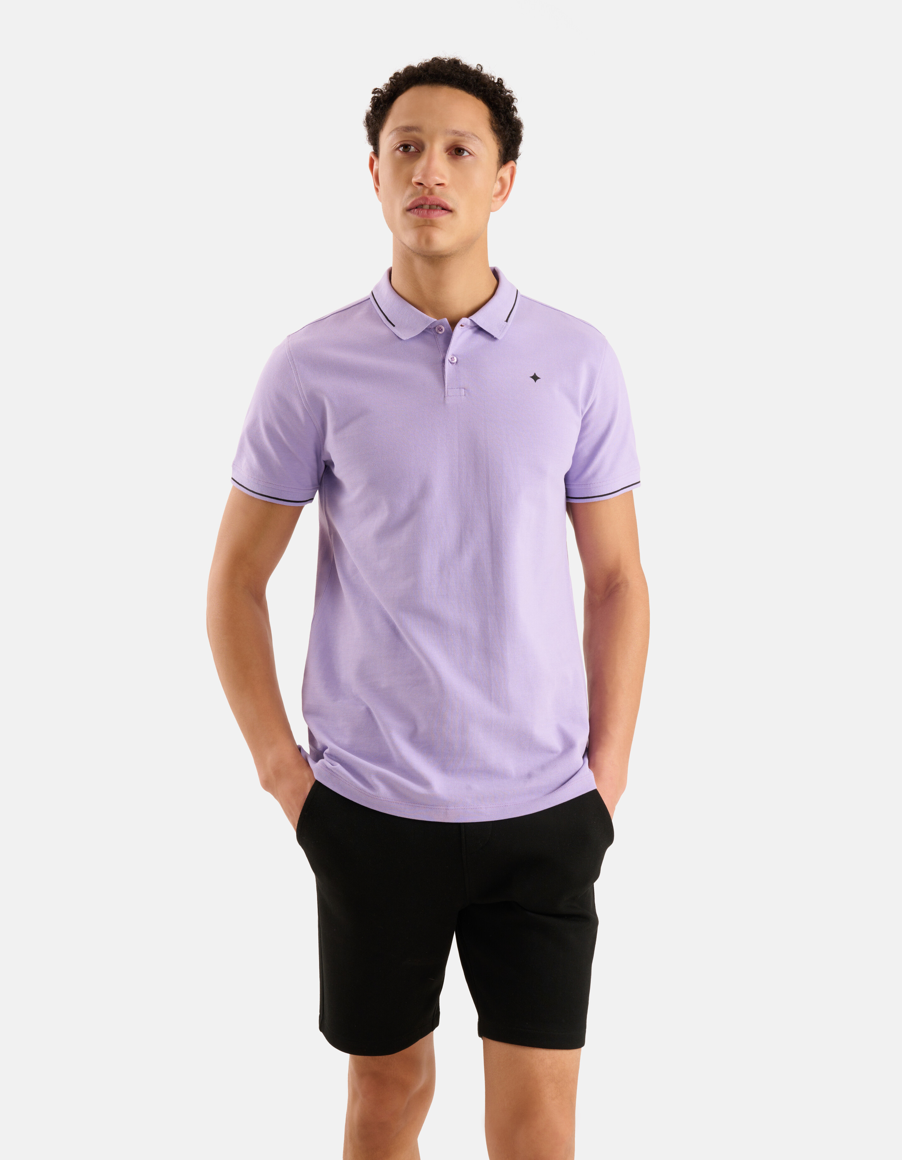 Basic Polo Hellviolett SHOEBY MEN