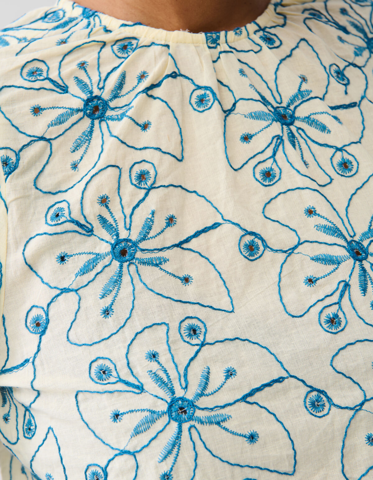 Broderie-Bluse Gelb SHOEBY WOMEN