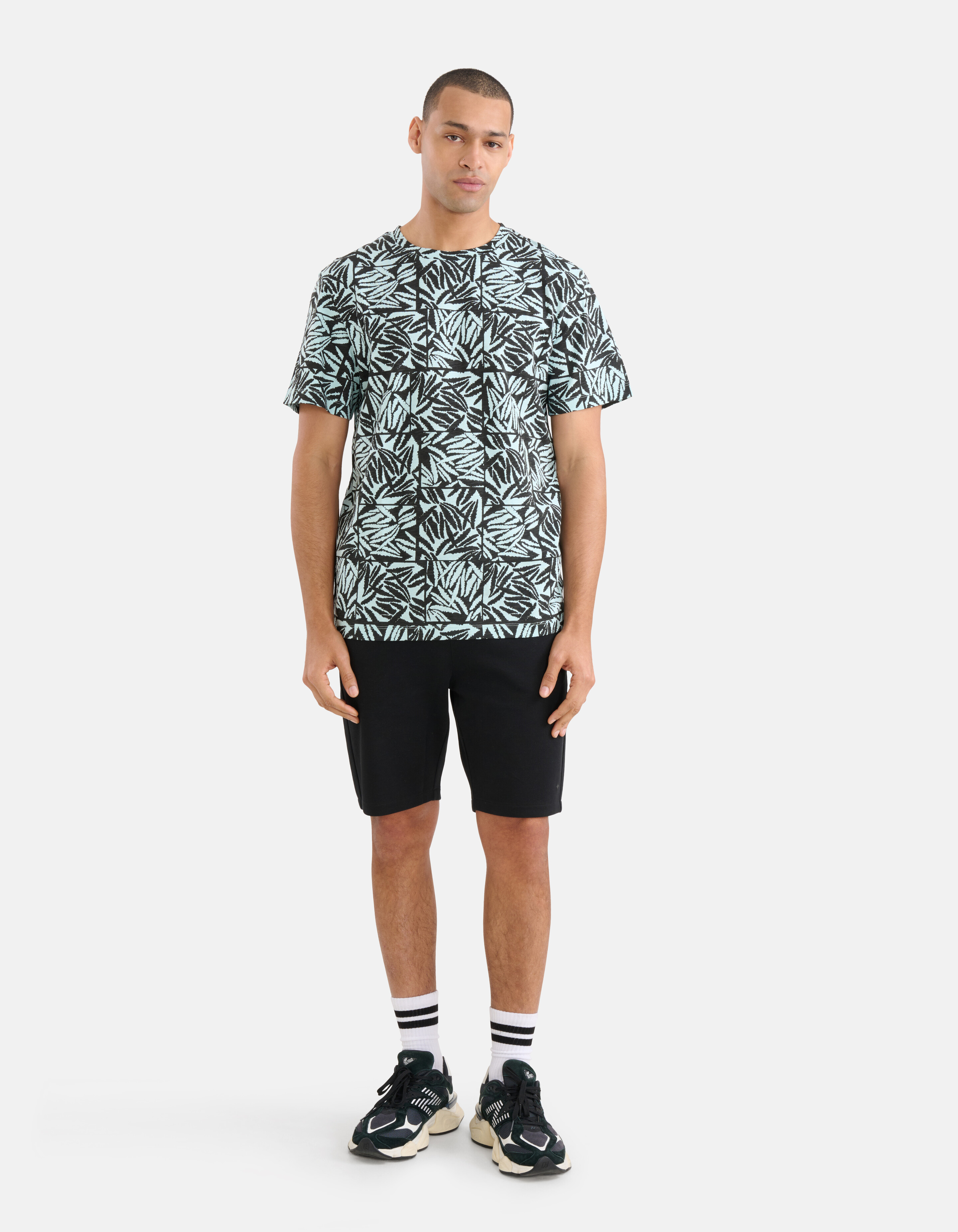 Printed T-shirt Lichtgroen SHOEBY MEN