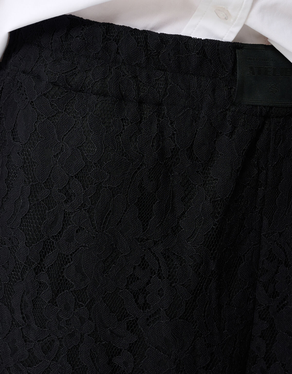 Schwarze Spitzenhose mit weitem Bein SHOEBY WOMEN