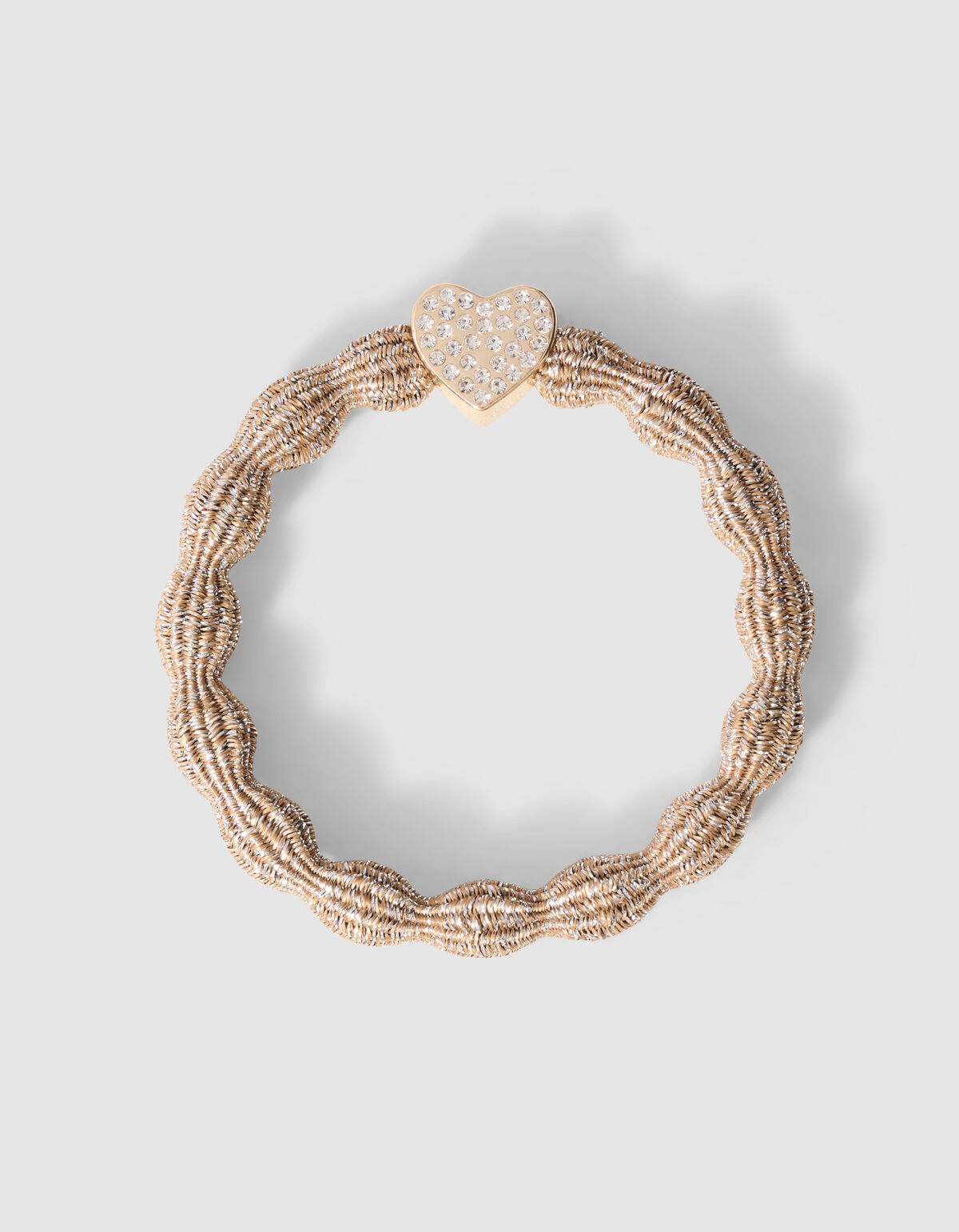 Wellenf&ouml;rmiges Lurex-Haargummi Gold SHOEBY ACCESSOIRES